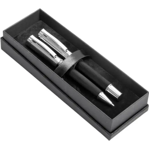 Alex Varga Volans Ball Pen & Rollerball Set Gift Box Open